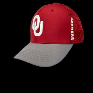 Oklahoma Sooners Top Of The World One Size Mesh Red Flex Fitted Memory Fit‎ NWOT